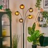 Koyoto globe light, floor lamp blue, gold, green, 5-light sources