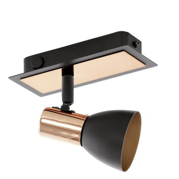 Eglo BARNHAM wall spotlight copper, black, 1-light source