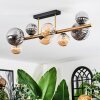Chehalis ceiling light, globe light gold, black, 8-light sources