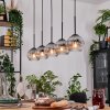 Ripoll hanging light, globe light, pendant light Ecru, black, 5-light sources