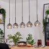 Ripoll hanging light, globe light, pendant light Ecru, black, 5-light sources