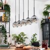 Ripoll hanging light, globe light, pendant light Ecru, black, 5-light sources
