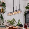 Ripoll hanging light, globe light, pendant light Ecru, black, 5-light sources