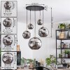 Ripoll hanging light, globe light, pendant light gold, black, 5-light sources