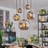 Ripoll hanging light, globe light, pendant light gold, black, 5-light sources