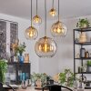 Koyoto hanging light, globe light, pendant light gold, black, 5-light sources