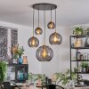 Koyoto hanging light, globe light, pendant light gold, black, 5-light sources