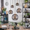 Koyoto hanging light, globe light, pendant light gold, black, 5-light sources