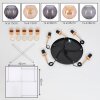 Koyoto hanging light, globe light, pendant light gold, black, 5-light sources