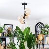 Chehalis ceiling light, globe light 33 cm Amber, clear, 4-light sources