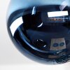 Chehalis ceiling light, globe light 27 cm blue, chrome, green, coppery, Smoke-coloured, 4-light sources