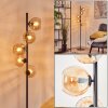 Koyoto globe light, floor lamp Amber, 5-light sources