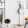 Koyoto globe light, floor lamp blue, chrome, gold, green, clear, coppery, Smoke-coloured, 6-light sources