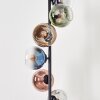 Koyoto globe light, floor lamp blue, chrome, gold, green, clear, coppery, Smoke-coloured, 6-light sources