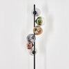 Koyoto globe light, floor lamp blue, chrome, gold, green, clear, coppery, Smoke-coloured, 6-light sources