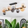 Chehalis ceiling light, globe light gold, black, 8-light sources