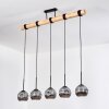 Ripoll hanging light, globe light, pendant light Ecru, black, 5-light sources