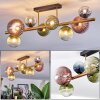 Chehalis ceiling light, globe light gold, black, 8-light sources
