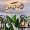 Chehalis ceiling light, globe light gold, black, 8-light sources