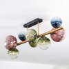 Chehalis ceiling light, globe light gold, black, 8-light sources
