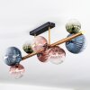 Chehalis ceiling light, globe light gold, black, 8-light sources