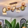 Chehalis ceiling light, globe light gold, black, 8-light sources