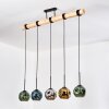 Ripoll hanging light, globe light, pendant light Ecru, black, 5-light sources