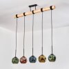 Ripoll hanging light, globe light, pendant light Ecru, black, 5-light sources