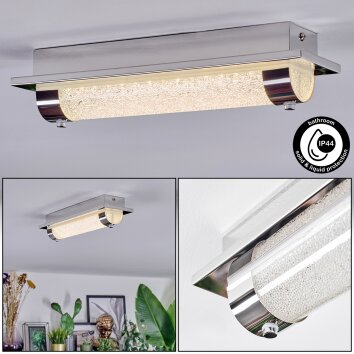 Zamar bathroom light, ceiling light LED chrome, 1-light source