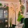 Koyoto globe light, floor lamp Amber, 5-light sources