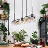 Ripoll hanging light, globe light, pendant light Ecru, black, 5-light sources
