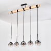 Ripoll hanging light, globe light, pendant light Ecru, black, 5-light sources