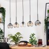 Ripoll hanging light, globe light, pendant light Ecru, black, 5-light sources