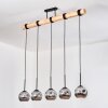 Ripoll hanging light, globe light, pendant light Ecru, black, 5-light sources
