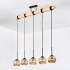 Ripoll hanging light, globe light, pendant light Ecru, black, 5-light sources