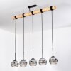Ripoll hanging light, globe light, pendant light Ecru, black, 5-light sources