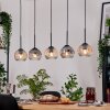 Ripoll hanging light, globe light, pendant light Ecru, black, 5-light sources