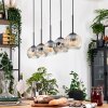 Ripoll hanging light, globe light, pendant light Ecru, black, 5-light sources