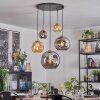 Ripoll hanging light, globe light, pendant light gold, black, 5-light sources