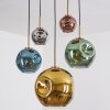 Ripoll hanging light, globe light, pendant light gold, black, 5-light sources
