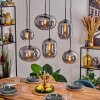 Apedo hanging light, pendant light Smoke-coloured, 6-light sources