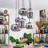 Apedo hanging light, pendant light Smoke-coloured, 6-light sources