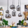 Apedo hanging light, pendant light Smoke-coloured, 6-light sources