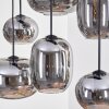 Apedo hanging light, pendant light Smoke-coloured, 6-light sources