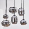 Apedo hanging light, pendant light Smoke-coloured, 6-light sources