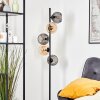 Koyoto globe light, floor lamp Amber, Smoke-coloured, 5-light sources