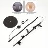 Koyoto globe light, floor lamp Amber, Smoke-coloured, 5-light sources