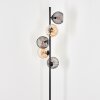 Koyoto globe light, floor lamp Amber, Smoke-coloured, 5-light sources