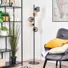 Koyoto globe light, floor lamp Amber, Smoke-coloured, 5-light sources