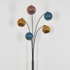 Koyoto globe light, floor lamp blue, gold, coppery, 5-light sources